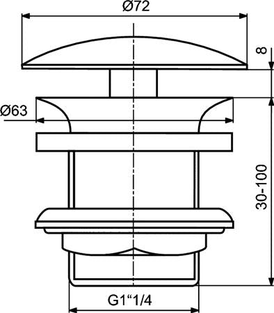 Ideal Standard Niet-Afsluitbare Waste Chroom