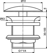 Ideal Standard Niet-Afsluitbare Waste Chroom