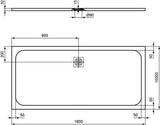 Ideal Standard Ultra Flat Solid Douchevloer 1800X1000X30Mm Rechthoekig Zwart