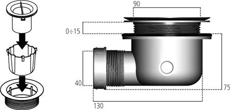 Ideal Standard Ultra Flat Solid Afvoergarnituur Voor Douchevloer