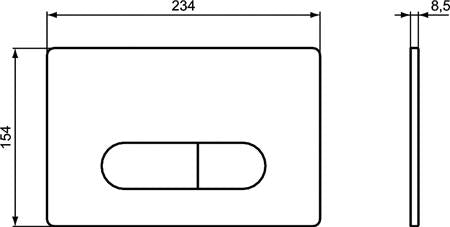 Ideal Standard Oleas P1 Bedieningspaneel Voor Pneumatische Bediening Wit