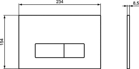 Ideal Standard Oleas M2 Bedieningspaneel Voor Mechanische Bediening Mat Chroom