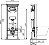 Ideal Standard Prosys Vrijstaand Inbouwspoelreservoir 120M Voor Wandcloset Mechanisch