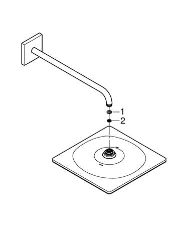 Grohe Rainshower Mono 310 Cube Hoofddoucheset 422 Mm 1 Straalsoort