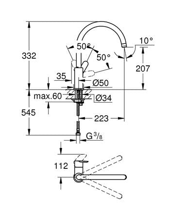 Grohe Bauedge Keukenmengkraan