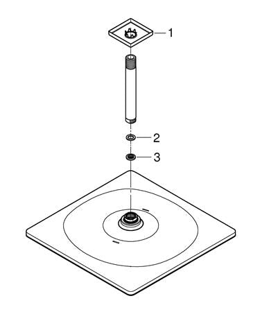 Grohe Rainshower Mono 310 Cube Hoofddoucheset Plafond 142 Mm 1 Straals