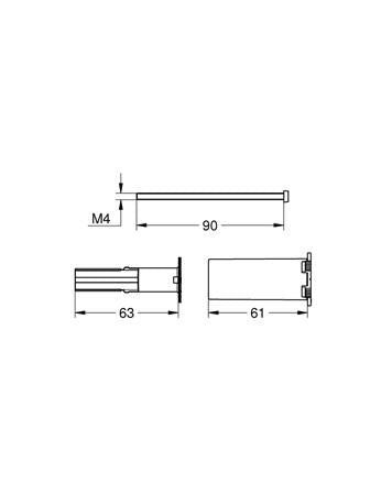 Grohe Universele Uitbreidingsset 2-Greeps Thermostaten 25 Mm