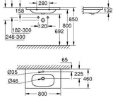 Grohe Euro Ceramic Wastafel 80