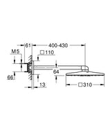 Grohe Rainshower Smartactive 310 Cube Hoofddoucheset 430 Mm 2 Straalso