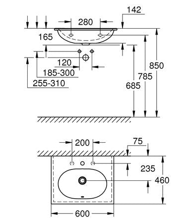 Grohe Essence Wastafel 60