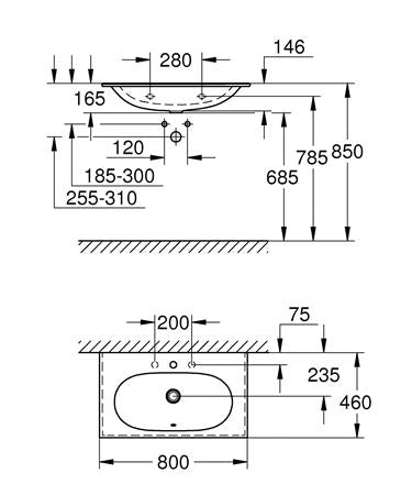 Grohe Essence Wastafel 80