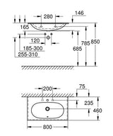 Grohe Essence Wastafel 80