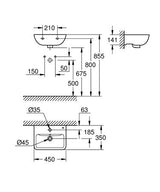 Grohe Bauedge Ceramic Fontein