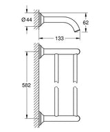 Grohe Essentials Authentic Dubbele Handdoekhouder