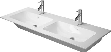 Duravit Me By Starck Dubbele Wastafel Wit Hoogglans 1300 Mm