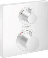 Hansgrohe Hg Thermostat Concealed Ecostat Square F-Set 2 Function Matt White