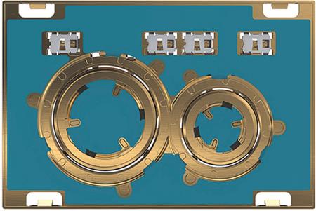 Geberit Bedieningsplaat Sigma21 2-Toets: Messing Klantspecifiek