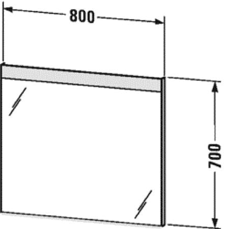 Duravit Licht En Spiegel Spiegel Wit Mat 800X35X700 Mm