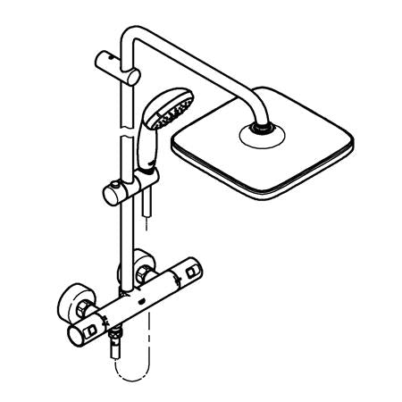 Grohe Quickfix Vitalio Start Systeem 250 Cube Douchesysteem Met Thermostaatkraan