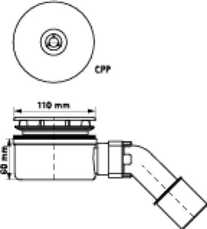 Mcalpine Douchebaksifon St9030-Cpp 60X40/50