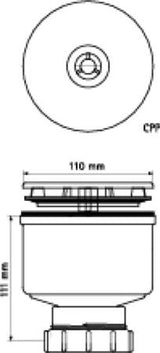 Mcalpine Douchebaksifon St9038-Cpp 105X50Mm