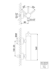 Steinberg Stein S100 Douchekraan 1/2 Rs Gd