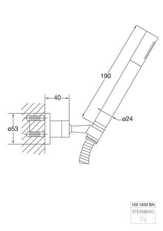 Steinberg Stein S100 Handdouche+Houder+Aansl Nk Gb