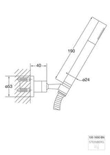 Steinberg Stein S100 Handdouche+Houder+Aansl Nk Gb