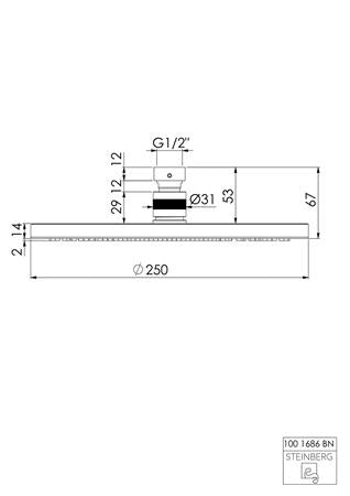 Steinberg Stein S100 Regendouche 250X8Mm Ecs Nk Gb