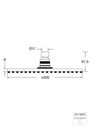 Steinberg Stein S100 Regendouche 300X8Mm Mt Zw