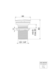Steinberg Stein S100 Wastafelplug 1 1/4 Nk Gb