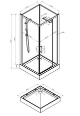 Xellanz Domino Complete Douchecabine Alu Mat 5Mm Glas