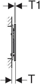 Geberit Bedieningspl Sigma70 Res12Cm Gr/Kl Glas Zwart