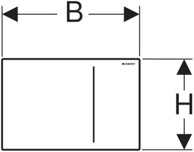 Geberit Bedieningspl Sigma70 Res12Cm Gr/Kl Glas Zwart