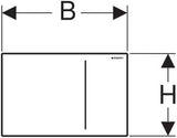 Geberit Bedieningspl Sigma70 Res12Cm Gr/Kl Glas Zwart