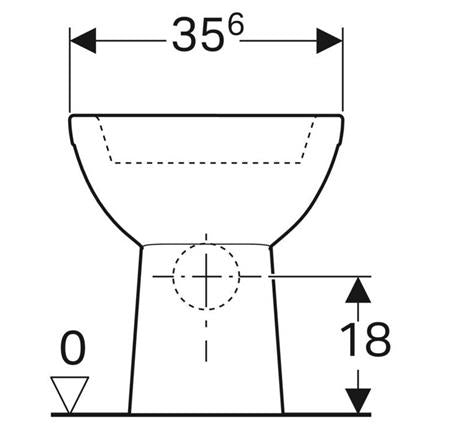 Geberit Renova Staand Closet Tbv Opzet Spoelreservoir Diepspoel Rf Wit
