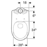 Geberit Renova Staand Closet Tbv Opzet Spoelreservoir Diepspoel Rf Wit