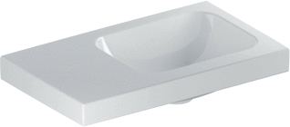 Geberit Icon Light Fontein 53X31Cm Z/Kr Z/Ol Aflegvlak Links Wit