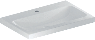 Geberit Icon Light Wastafel 75X48Cm M/Kraangat Z/Overloop Wit