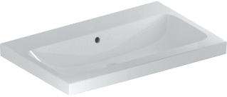 Geberit Icon Light Opzetwastafel 75X48Cm Z/Kraangat M/Overloop Wit