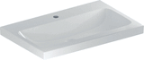 Geberit Icon Light Opzetwastafel 75X48Cm M/Kraangat Z/Overloop Wit