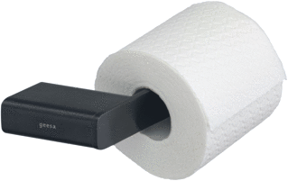 Geesa Shift Toiletrolhouder Zwart Metaal Geborsteld (R)