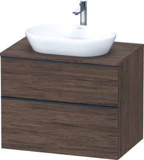 Duravit D-Neo Console Wastafelmeubel Voor Wandmontage Noten Donker Mat 800X550