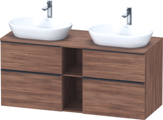 Duravit D-Neo Console Wastafelmeubel Voor Wandmontage Noten Mat 1400X550X664 M