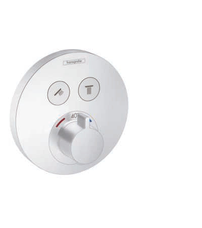 Hansgrohe Hg Thermostat Concealed Showerselect S 2 Outlet Matt White