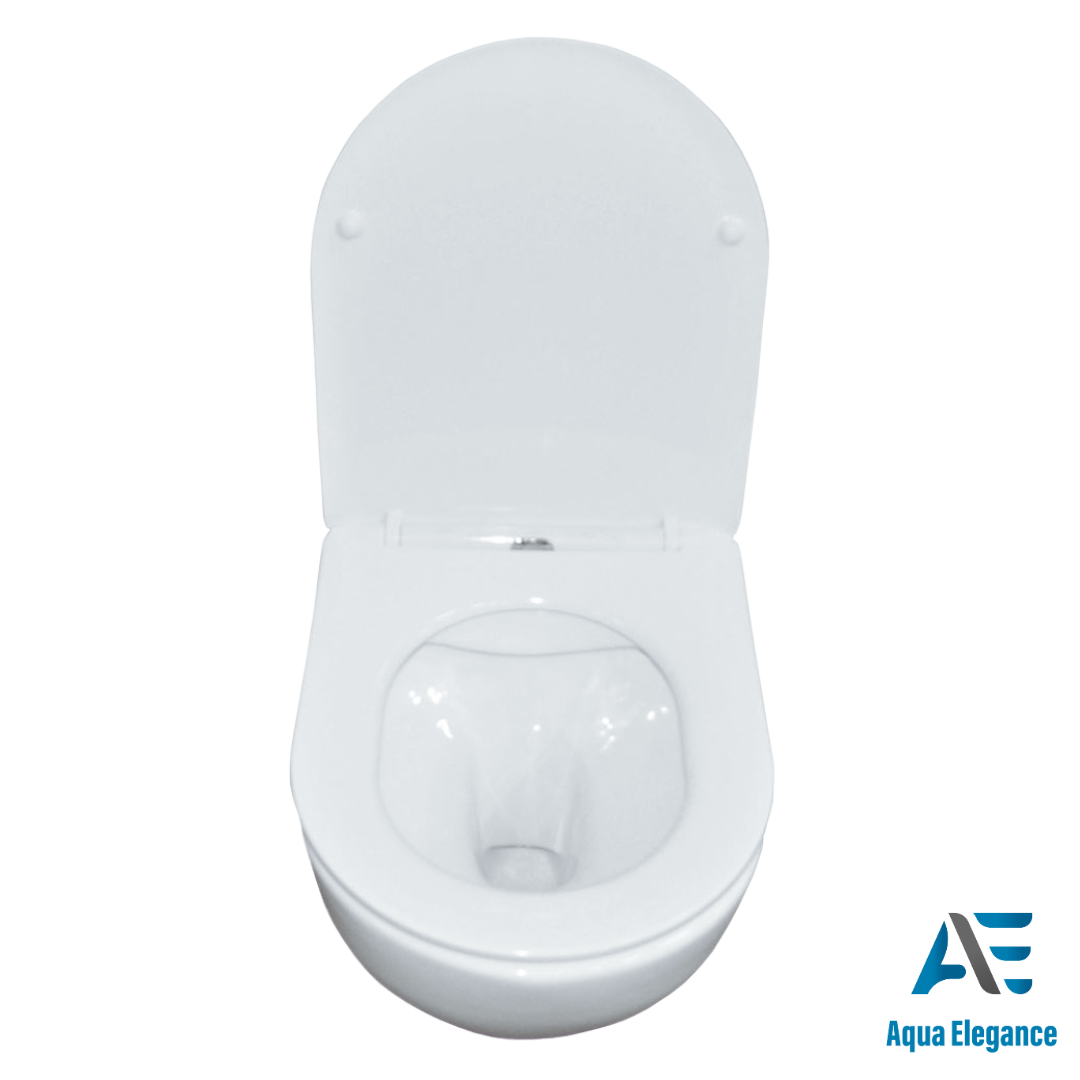 Aqua Elegance - Wit Glans - Toiletset Rimless - Doppio Wit