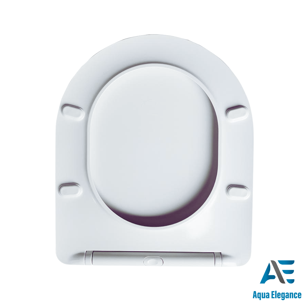 Aqua Elegance - Wit Glans - Toiletset Rimless - Doppio Rose / Chroom