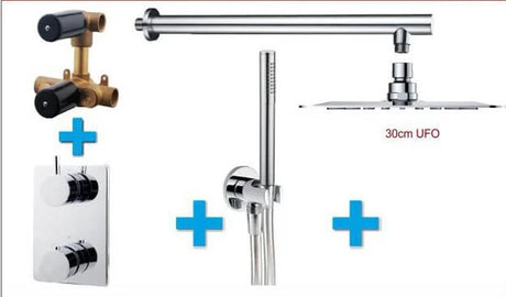 Wiesbaden One-Pack Inbouwthermostaatset Type 123 Chr ( Ufo)