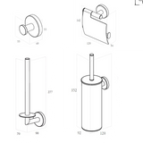 Wiesbaden Luxe Toilet Accessoire Set Rvs Geborsteld