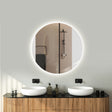 Aqua Elegance - Island Led Spiegel Rond - Condensvrij – Dimbaar - 3 Led Standen – Hip Design – Krasbestendig – Anti Corrosie – Eenvoudige Installatie
